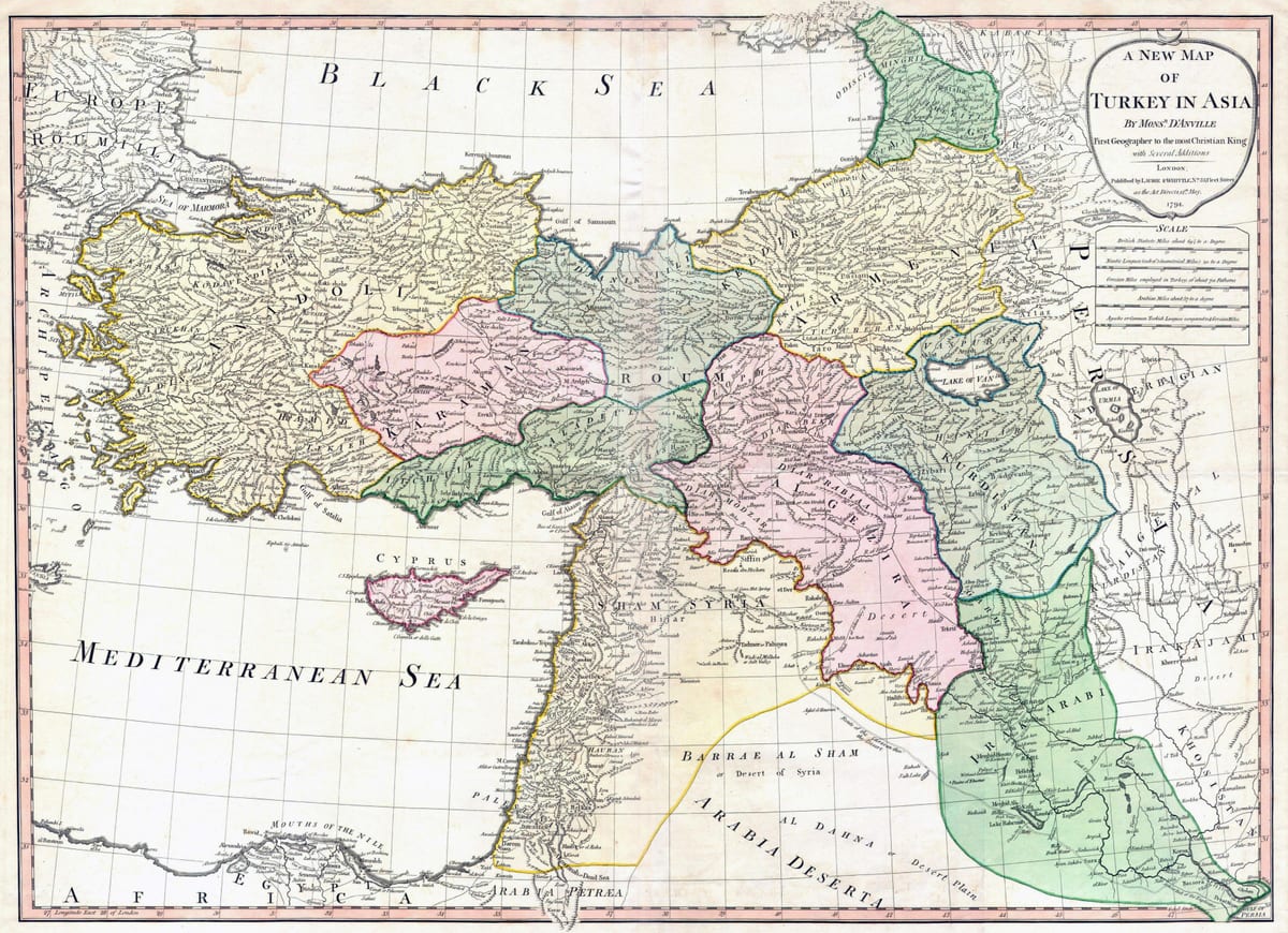 mapa de Turquía antigua