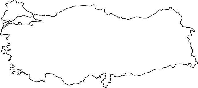 mapa de Turquía esquema