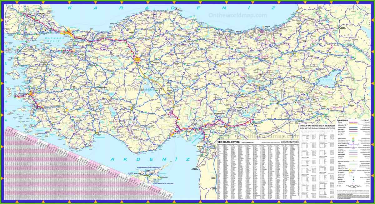 Mapa de turquía
