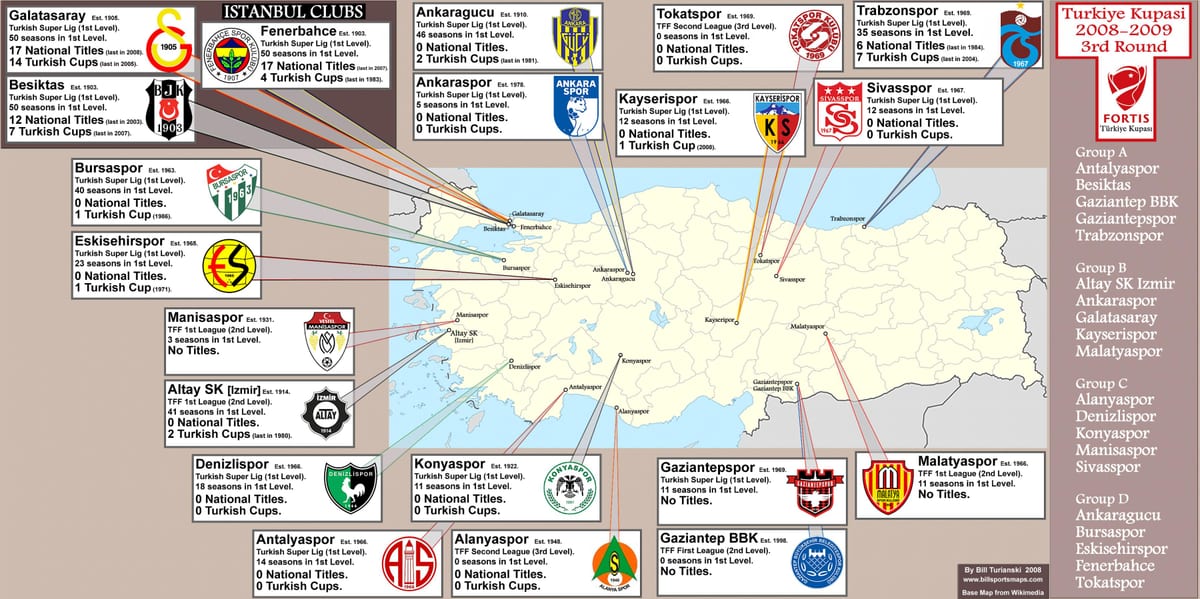  mapa de Turquía estadio