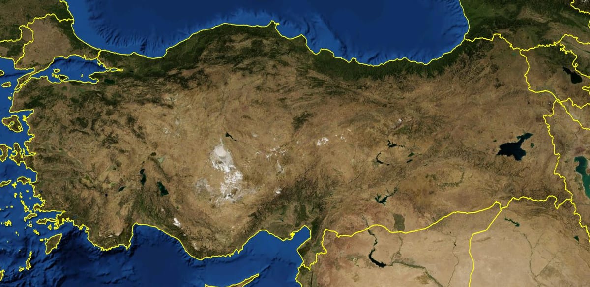 mapa de Turquía satélite