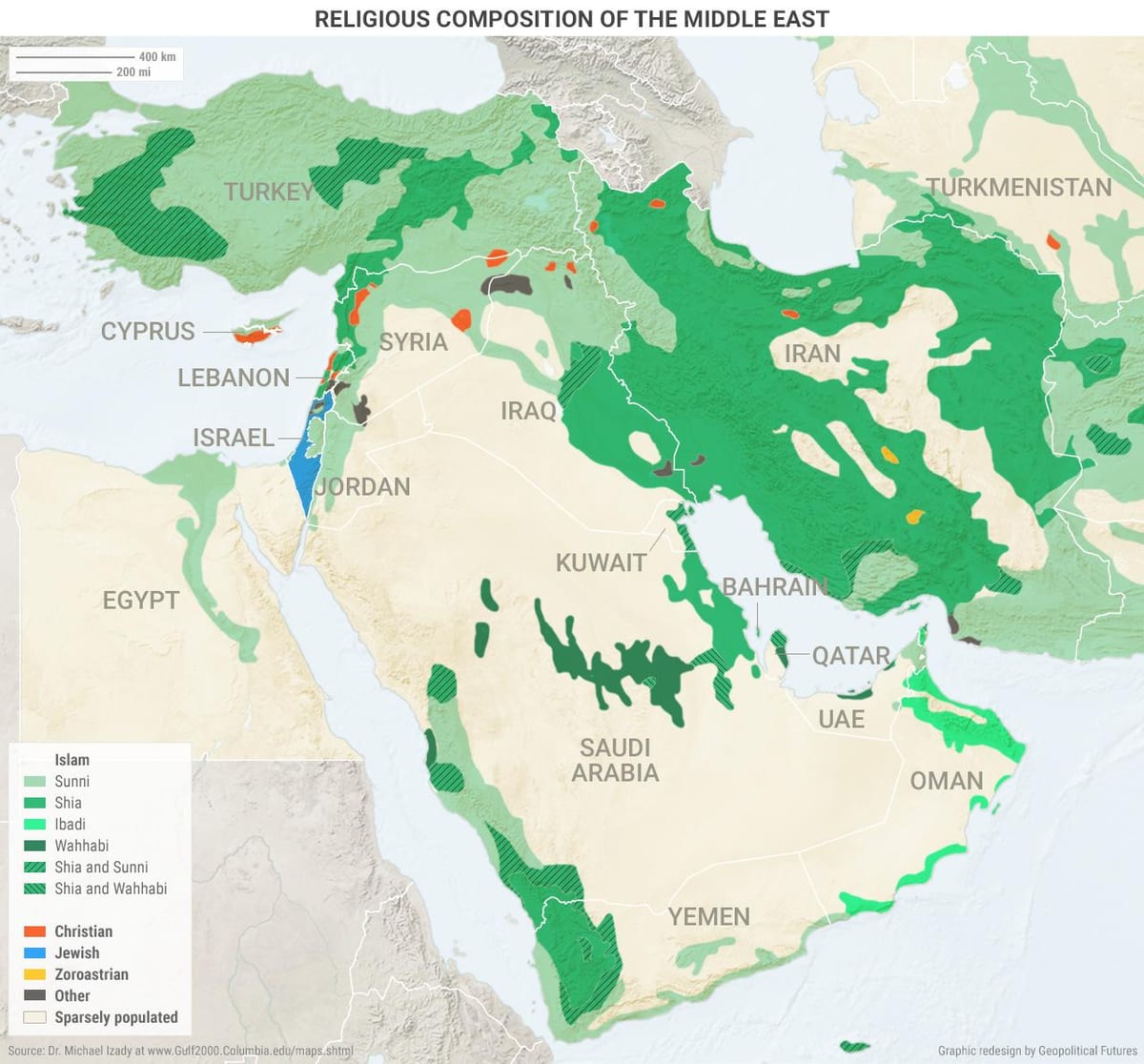 mapa de Turquía religión