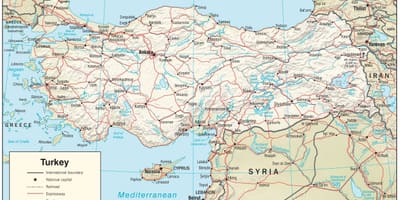Mostrar mapa de Turquía