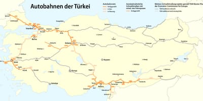 Mapa de Turquía carretera