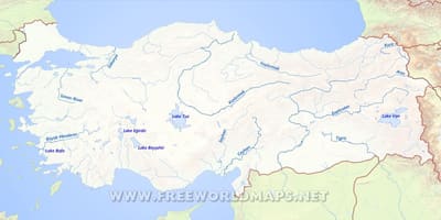 Mapa de Turquía río
