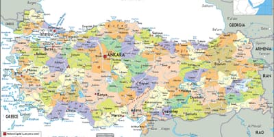 Mapa de Turquía político