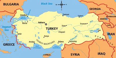 Mapa de Turquía continente