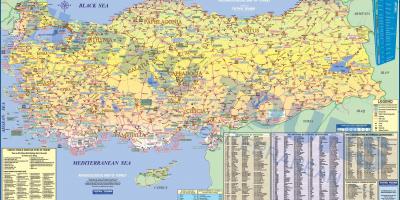 Los sitios arqueológicos de Turquía mapa